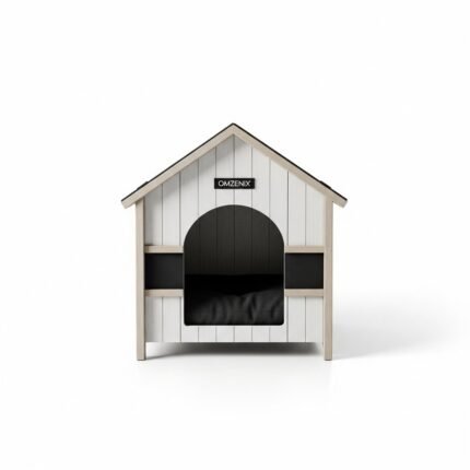 Omzenix Enclosed Dog Sleeping House | Modern Farmhouse Pet Bed Cave